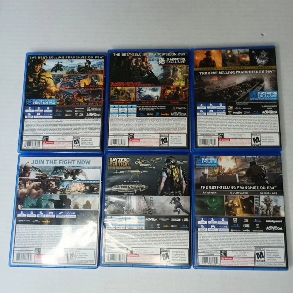 PS4 Game Lot of 6 Sony PlayStation 4 All Tested Working Good Titles‎ No Manuals